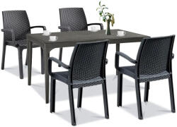 Leziter Set mobilier de grădină Prato 4+1, grafit (LBIODIGR_LBIVERGR_4)