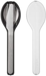 Mepal Set de tacâmuri de călătorie ELLIPSE, set de 3 buc, Nordic negru, oțel inoxidabil, Mepal (MPL05367H) Tacam