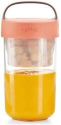 Lékué Recipient pentru prânz JAR TO GO, 600 ml, coral, Lékué (LKE0301020R06U150)