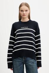 Guess Jeans pamut pulóver könnyű, sötétkék, W5BR03 Z3HM1 - sötétkék S