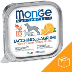 Monge Monoprotein Fruits Pate Alutálcás Kutyaeledel (Pulyka és Citrus) - 24x150 g