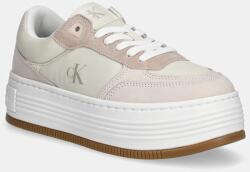 Calvin Klein sportcipő BOLD FLATF LOW LACE MIX bézs, női, YW0YW01742 - bézs Női 37