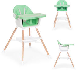 ECOTOYS 2 az 1-ben zöld gyerek etetőszék ECOTOYS