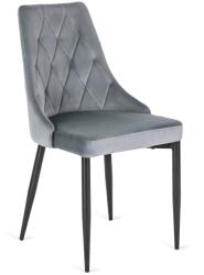 Klubfotel Kárpitozott étkezőszék Cork, szürke