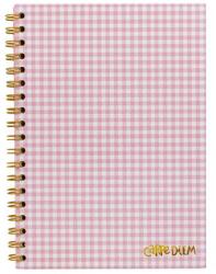 Pukka Pad Spirálfüzet, B5, vonalas, 80 lap, FSC, PUKKA PAD Carpe Diem , rózsaszín kockás (9377-CD) - fodicoaruhaz