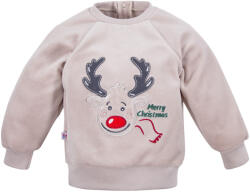 Eevi Gyermek velúr pulóver Hi Reindeer bézs - 68
