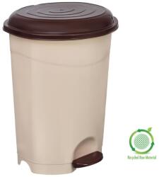 PLANET Pedálos szemetes kuka, műanyag, ECO barna kivehető kosárral, 12L NO3