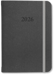 PD Calendar Határidőnapló Period Velour B/6 heti gumis Antracit 2026