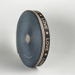 Takoy Szalag 25mm - LOVE fekete