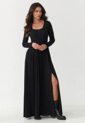 Makadamia Hosszú, trapéz ruha | fekete