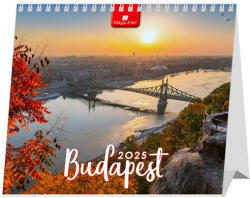 Dayliner Képes asztali naptár 150 x 130 mm, fehér lapokkal Budapest álló mini Dayliner 2026 (DL6AS-BPFAL-HH) - veryjet