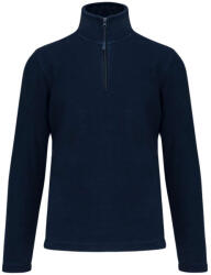 Kariban Uniszex galléros, 1/4 cipzáras mikropolár pulóver, Kariban KA912, Navy-4XL (ka912nv-4xl)