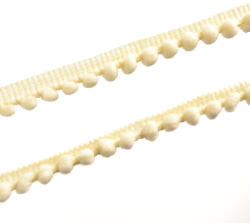 Takoy Bandă cu ciucuri 0, 5cm culoare ecru / 18, 5m