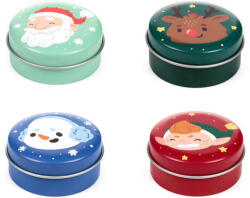 Puckator Karácsonyi ajakbalzsam tégelyben, karácsonyi csapat, 4 féle (PCT-XLIP183)