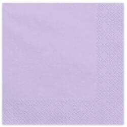 PartyDeco Szalvéta 33x33cm egyszínű 20db, Világoslila, levendula (LUFI233402)