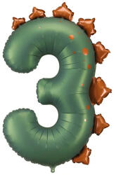 Partydeco Számos lufi 34" 86cm óriás dino szám, számjegy 3-as (LUFI413355)