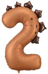 Partydeco Számos lufi 34" 86cm óriás dino fólia szám, számjegy 2-es (LUFI607760)