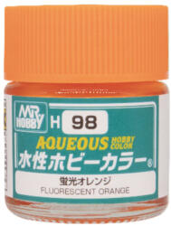 Mr Hobby Aqueous Hobby Color Paint (10 ml) Fluorescent Orange H-098