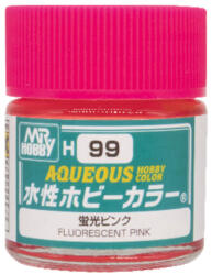 Mr Hobby Aqueous Hobby Color Paint (10 ml) Fluorescent Pink H-099