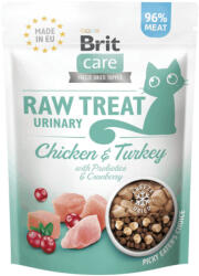Brit BRIT Raw Treat Urinary, Pui și Curcan, punguță recompense pisici sterilizate, sistem urinar, 40g