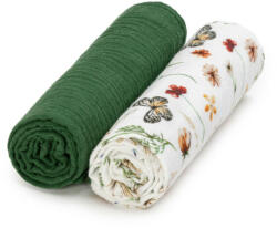 T-TOMI Bio muszlin textilpelenka 2db-os olive meadow