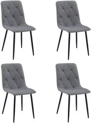 FDY Set 4 Scaune Bucatarie/Dining Fido Material Textil Gri