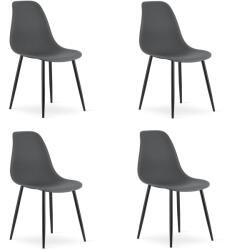 FDY Set 4 Scaune Bucatarie/Dining Velo Plus Gri Inchis
