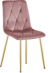 FDY Scaun Bucatarie/Dining Fido Roz Catifea Picioare Aurii
