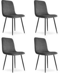 FDY Set 4 Scaune Bucatarie/Dining RaymonCatifea Raiata Gri Inchis