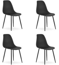 FDY Set 4 Scaune Bucatarie/Dining Velo Plus Negre