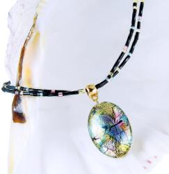 Lampglas Colier misteriosGold Fantasy cu aur de 24 de carate și argint în perle Lampglas NP38