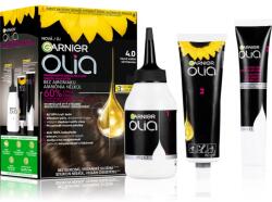 Garnier Olia Big Kit Culoare permanenta pentru par culoare 4.0 Dark Brown 1 buc