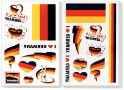 Karll 16 db-os Crafterlife német zászló tetoválás, bakelit, sárga/piros/fekete (PX001MZ7553)