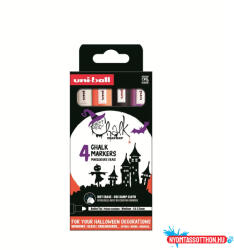 uni Krétamarker folyékony 1, 8-2, 5mm Uni-Posca PWE-5M 4 db-os Halloween készlet (63884) - nyomtassotthon