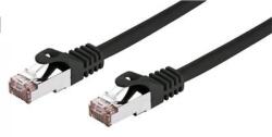 C-TECH UTP CAT6 Összekötő Fekete 25cm CB-PP6F-025BK (CB-PP6F-025BK)