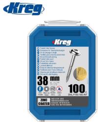Kreg Tool Винтове за дърво 1, 50 (38 мм), поцинковани комплект 100 бр. фина резба - Maxi-Loc / Kreg SML-F150-100 / (Kreg SML-F150-100)