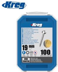 Kreg Tool Винтове за дърво 0, 75 (19 мм), поцинковани комплект 100 бр. фина резба - Pan-Head / Kreg SPS-F075-100 / (Kreg SPS-F075-100)