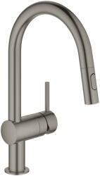 GROHE Minta Egykaros mosogatócsaptelep zuhanyfejjel, brushed hard graphite 32321AL2 (32321AL2)