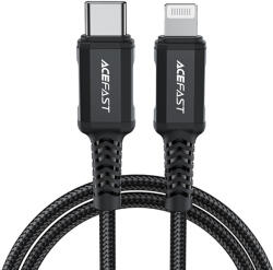 ACEFAST Cable MFI USB Type C-Lightning 1, 8m, 30W, 3A Fekete C4-01 C Fekete