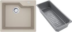 Franke Urban gránit mosogató lefolyóbetéttel 56x50 cm bézs 114.0741. 978 (1140741978)