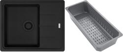 Franke Basis gránit mosogató lefolyóbetéttel 62x50 cm fekete 114.0741. 959 (1140741959)