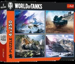 Trefl Puzzle 4x250 - Lumea tancurilor (13347) Puzzle