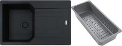 Franke Urban gránit mosogató lefolyóbetéttel 78x50 cm szürke/grafit/onix 114.0743. 099 (1140743099)