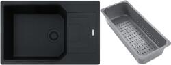 Franke Urban gránit mosogató lefolyóbetéttel 78x50 cm fekete 114.0743. 100 (1140743100)