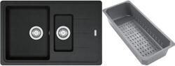 Franke Basis gránit mosogató lefolyóbetéttel 78x50 cm szürke/grafit/onix 114.0743. 071 (1140743071)