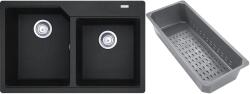 Franke Urban gránit mosogató lefolyóbetéttel 78x50 cm szürke/grafit/onix 114.0743. 082 (1140743082)