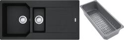Franke Urban gránit mosogató lefolyóbetéttel 100x50 cm szürke/grafit/onix 114.0743. 081 (1140743081)