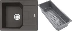 Franke Urban gránit mosogató lefolyóbetéttel 62x50 cm szürke/grafit/onix 114.0741. 984 (1140741984)