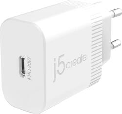 j5create PD 1x USB-C Hálózati Töltő - Fehér 20 W