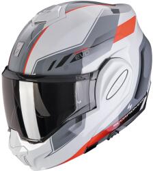 Scorpion Cască de motocicletă Scorpion EXO-TECH EVO Socius flip-up gri-roșu (SCRP118-526-318)